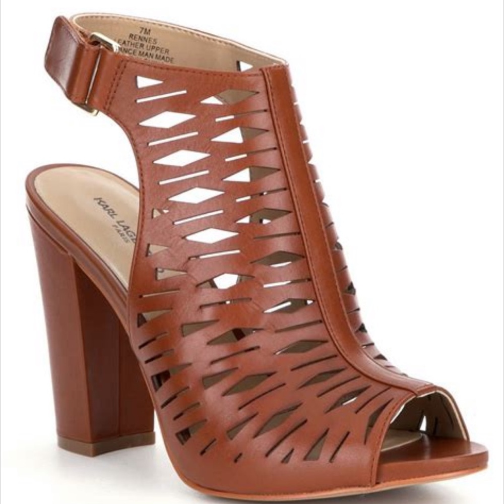 Karl Lagerfeld Rennes block Heel bootie Sandals